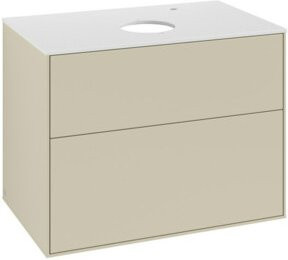 V&B Waschtischunterschrank Finion in Weiß lackiert, Breite: 80 cm, Tiefe: 50,1 cm - Bild 1