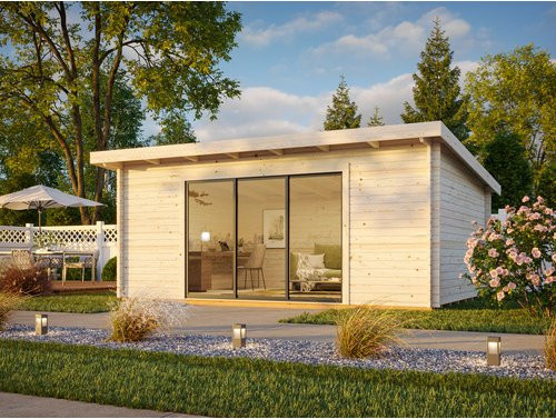 Gartenhaus PALMAKO Lea Slide Plus aus Fichtenholz in Braun mit Pultdach, B/H/L: 530 x 249 x 380 cm - Bild 1