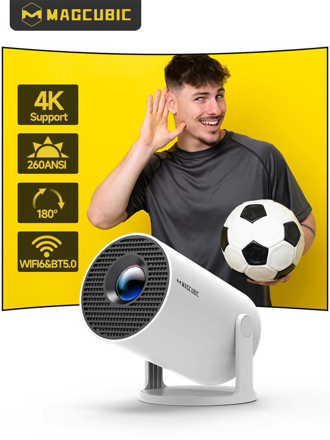 Magcubic HY300 Pro Heimkino Projektor mit Android 14, 8K HD Unterstützung, Dual Wifi 6 und Bluetooth 5.0, 290 ANSI Lumen - Bild 5