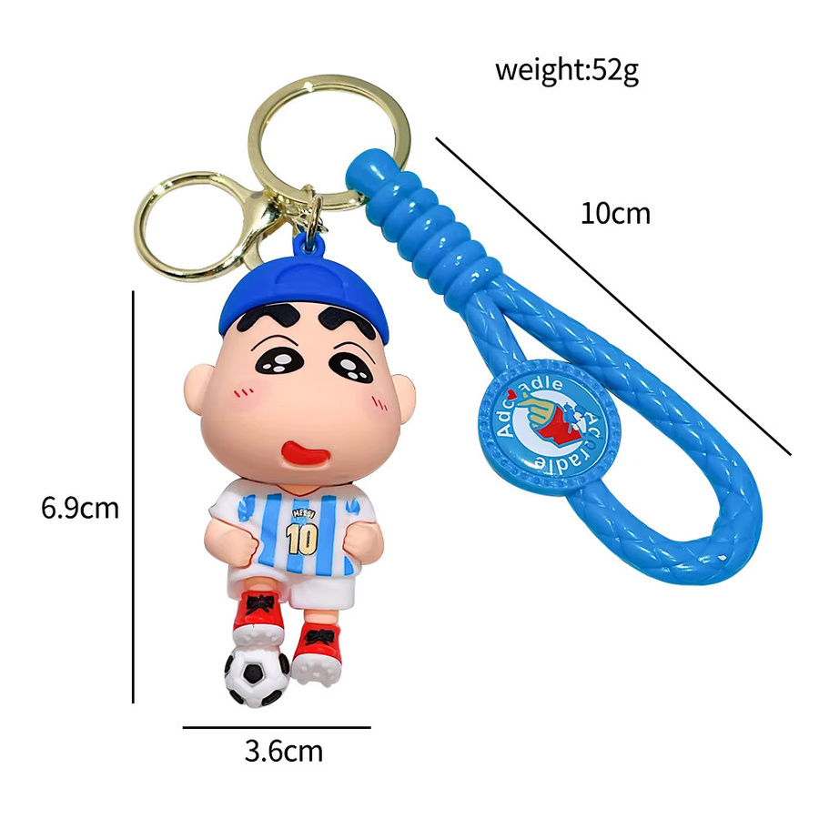 Bandai Schlüsselanhänger Anime Crayon Shin-chan Fußballspieler, Silikon - Bild 3
