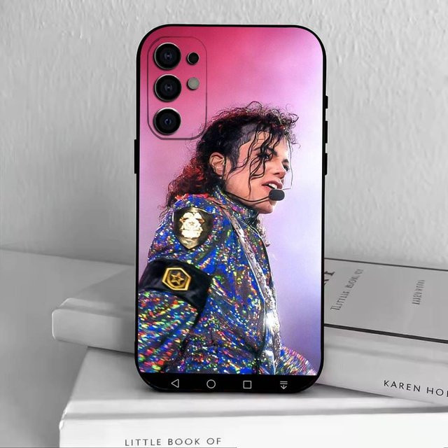 MJ-Michael Jackson Handyhülle aus weichem schwarzem Silikon für Samsung Galaxy S25 S24 S23 S22 S21 S20 Ultra Plus FE Lite und S30 Ultra 5G - Bild 1