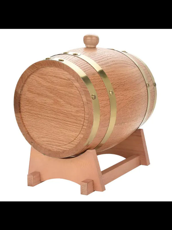 TOPINCN Weinfassspender aus Eichenholz im Vintage-Stil, 3L, Braun - Bild 7