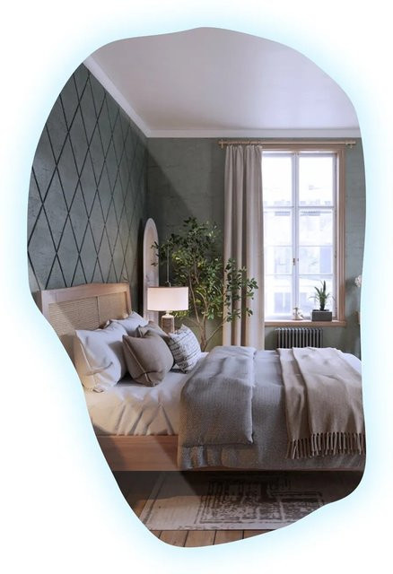 Tulup LED Badspiegel Organisch mit Kaltweiß 6500K, Unregelmäßiger Wandspiegel, Breite: 90 cm, Höhe: 58,5 cm - Bild 1