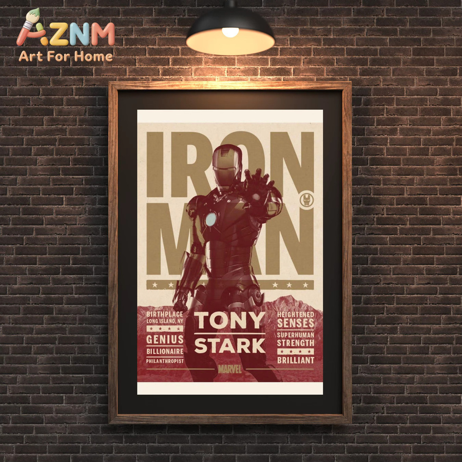 KAYOU Iron Man Vintage Poster Multicolour Retro-Film-Druck aus Papier - Bild 2