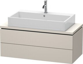 Duravit Waschtischunterschrank Compact L-Cube in Tau Matt mit 2 Schubladen, Breite: 102 cm, Tiefe: 47,7 cm, Höhe: 40 cm - Bild 1