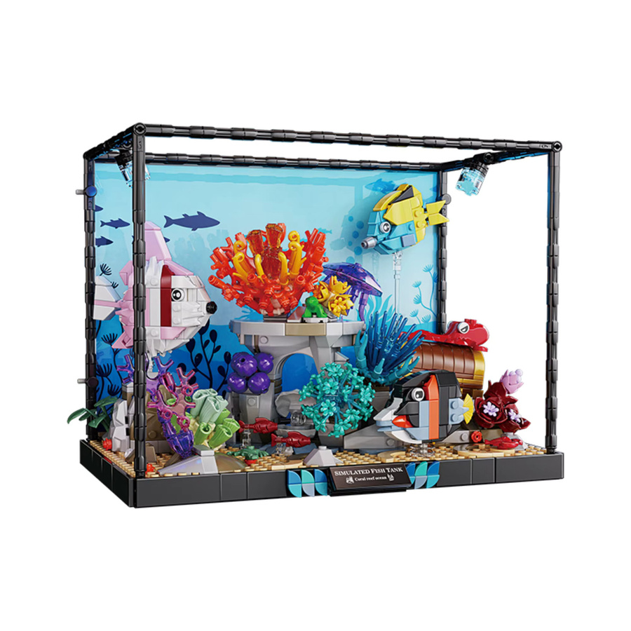 Unterwasserwelt-Aquarium-Baustein-Set, Meerestiere, 1318 Teile - Bild 5