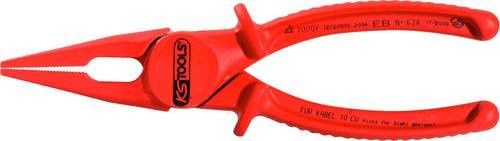 KS Tools Isolierte Flachzange aus Kunststoff in Rot, Länge: 190 mm - Bild 1