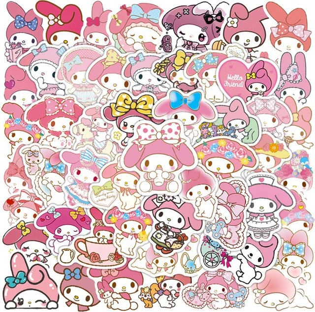Sanrio My Melody Anime Aufkleber, Wasserdicht, 10 Stück - Bild 1