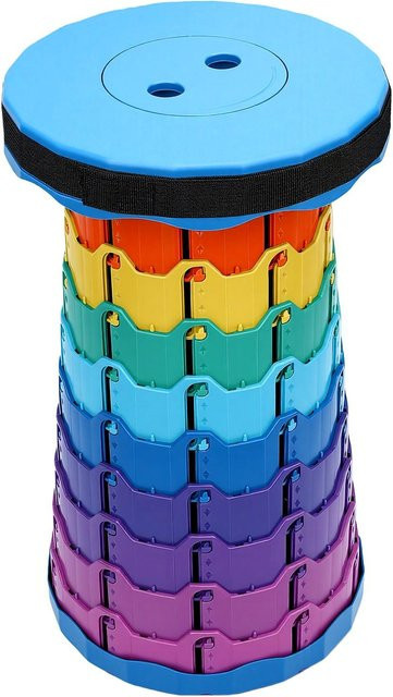 GoolRC Faltbarer Rucksack-Hocker für Erwachsene, Tragbarer Teleskop-Hocker mit 9 variablen Höhen, Mehrfarbig - Bild 1