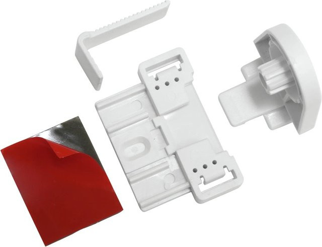 Gardinia Klebe- und Klemmset Easyfix EF-1 Weiß mit Halterung und Spannklammer - Bild 1
