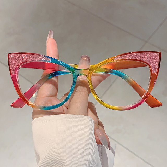 KAMMPT Cat Eye Brille, Vollrand, Kunststoff, Multicolor, Damen - Bild 1