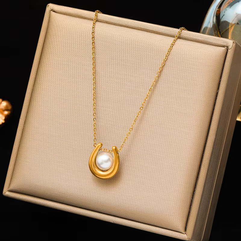 EILIECK Halskette mit Anhänger, Edelstahl, Gold, Damen - Bild 2