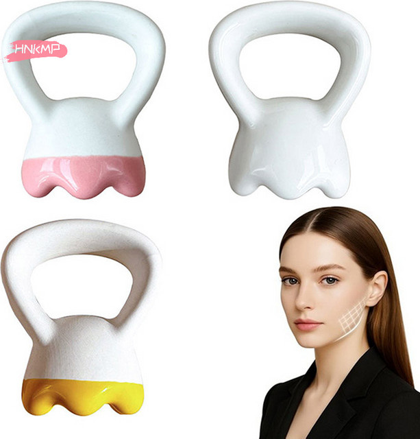 HNKMP Keramik-Gua-Sha-Massageplatte, Ringform, Unisex, für Gesicht - Bild 1