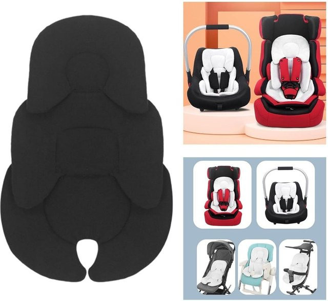 Universal Baby Kinderwagen Sitzpad aus Baumwolle in Schwarz - Bild 1