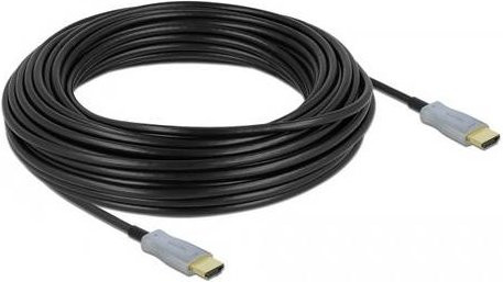 Delock HDMI Anschlusskabel 4K UHD in Schwarz mit vergoldeten Steckkontakten, Länge: 20 m - Bild 1