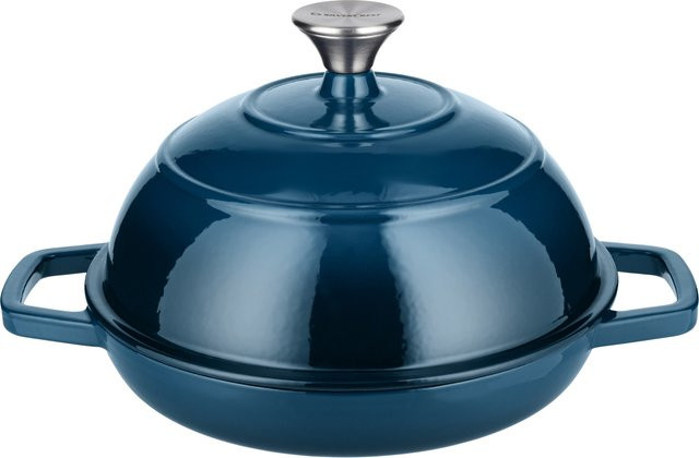 SILVERCREST Premium-Gusseisenbrottopf rund, Blau, emailliert - Bild 1