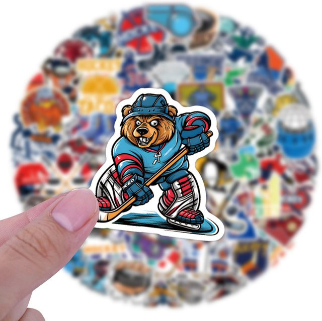 GOGOTU Sport-Eishockey-Aufkleber, Cartoon, 55-teiliges Set, multicolour - Bild 1