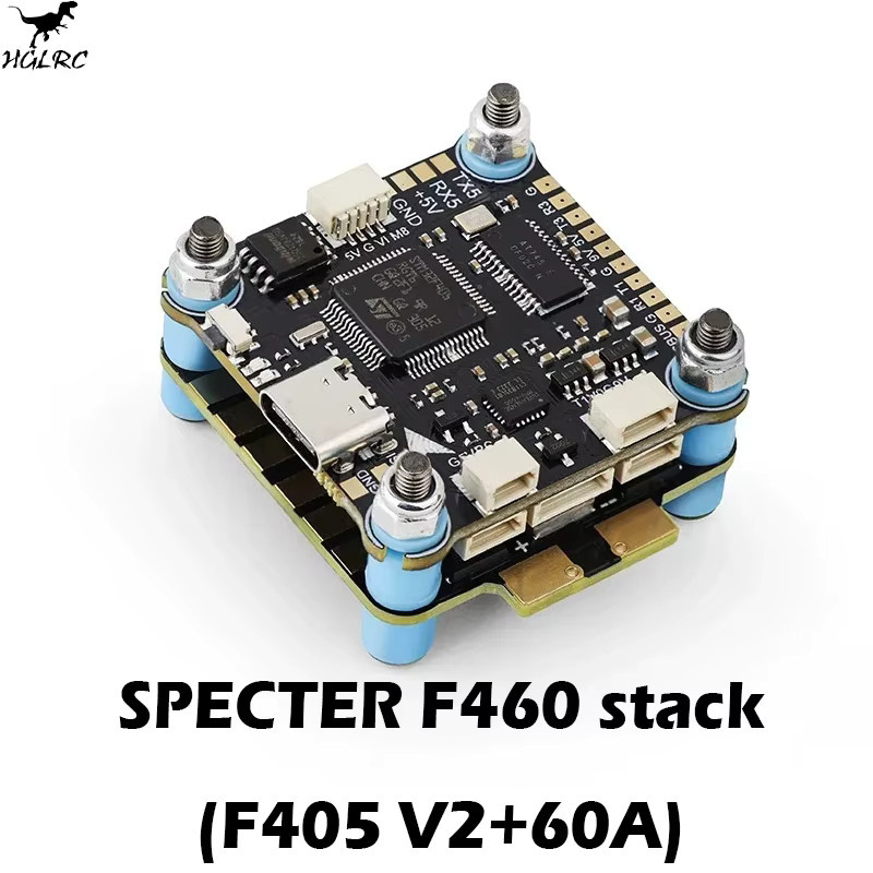 HGLRC SPECTRE F460 MPU6000 60A STACK F405 V2 Flight Controller BLHELI_S 60A 4in1 ESC 30X30mm 2-6S für FPV Freestyle Drohnen - Bild 2