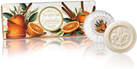 Saponificio Artigianale Fiorentino Seife Zimt & Orange, 3x100g - Bild 1