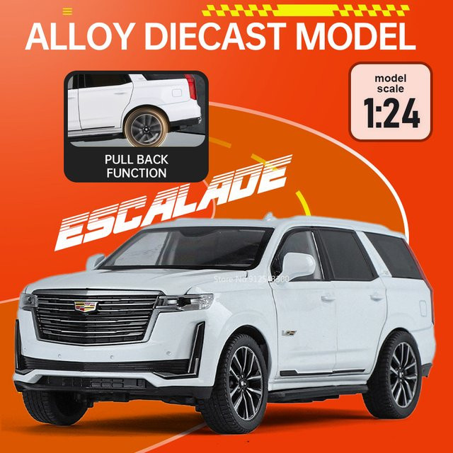 RMZ city Escalade Tank300 Auto-Modell, 1:24 Maßstab, mit Licht und Sound, mit öffnenden Türen, Rückziehfunktion, Gummireifen - Bild 1