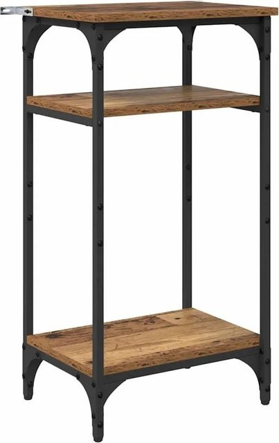 vidaXL Beistelltisch mit Regal in Altholz-Optik und industriellem Look, braun, B/T/H: 40 x 30 x 75 cm - Bild 1