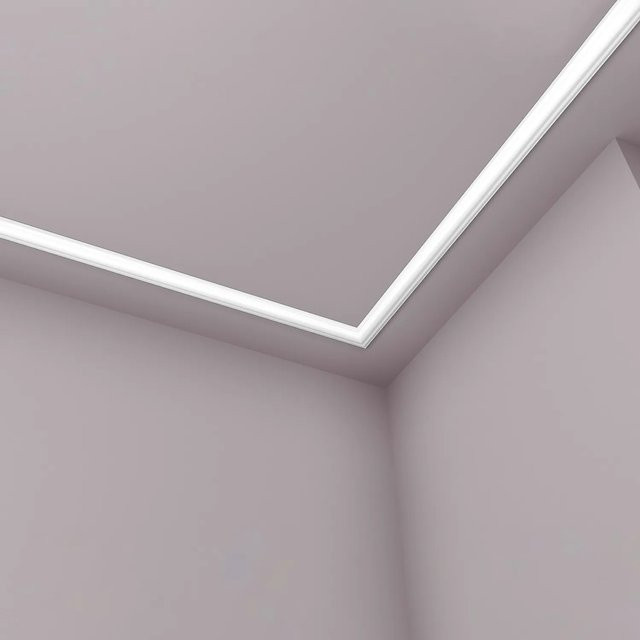 NMC O NOMASTYL Eckleiste Zierleiste Stuckleiste Weiß, B/H/T: 2 cm x 4 cm x 200 cm - Bild 1