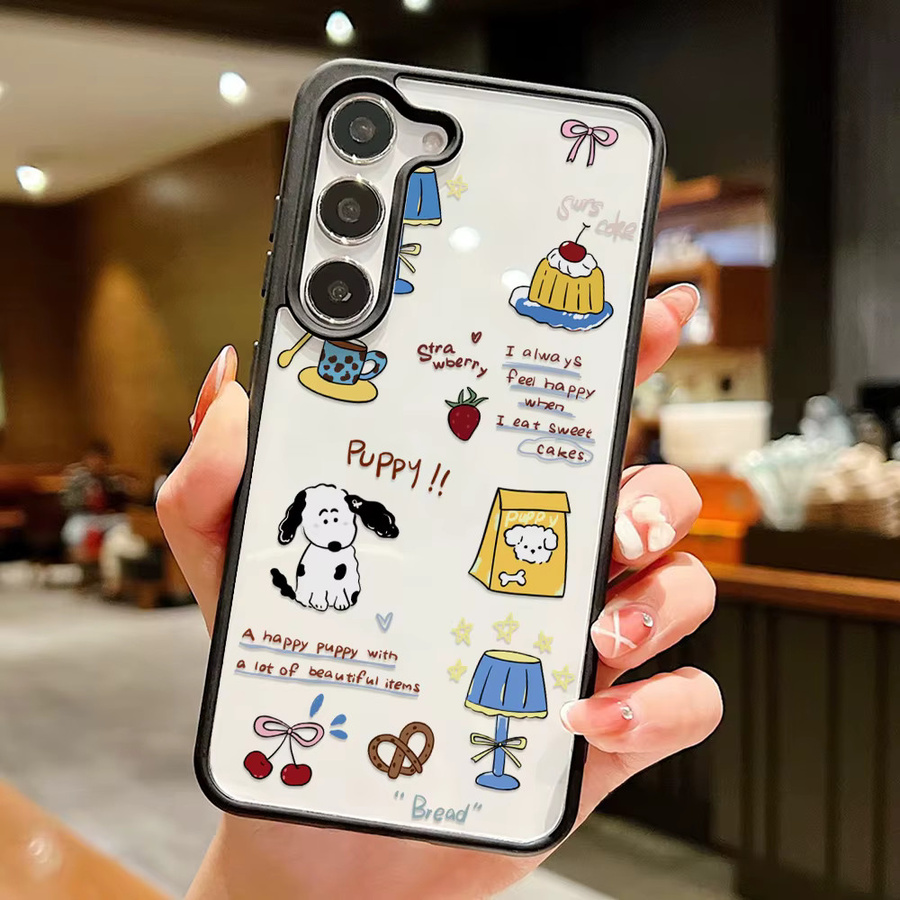 Transparente Handyhülle mit Welpen-Design für Samsung Galaxy S26 Ultra S25 A57 A36 A26 A17 A37 A56 A16 A06 inklusive Trageband und Stoßschutz - Bild 5