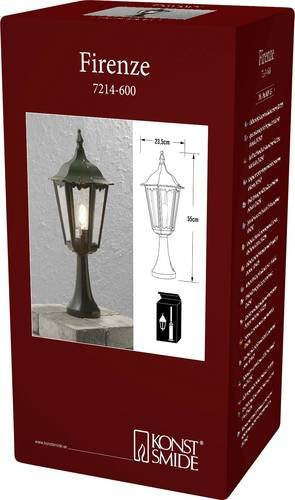 Konstsmide Firenze LED-Sockelleuchte E27 100W Grün - Bild 1