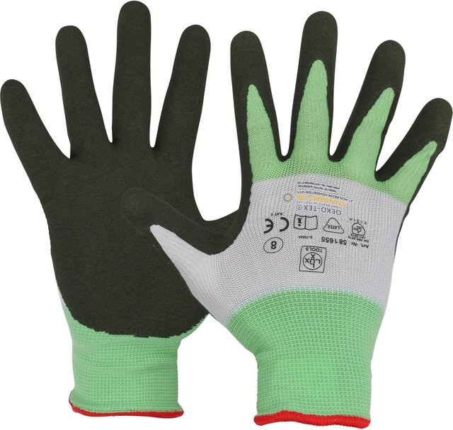 LUX-TOOLS Arbeitshandschuh Eco in Grün, Größe 9, aus Baumwolle mit EN 388 Schutzstandard - Bild 1