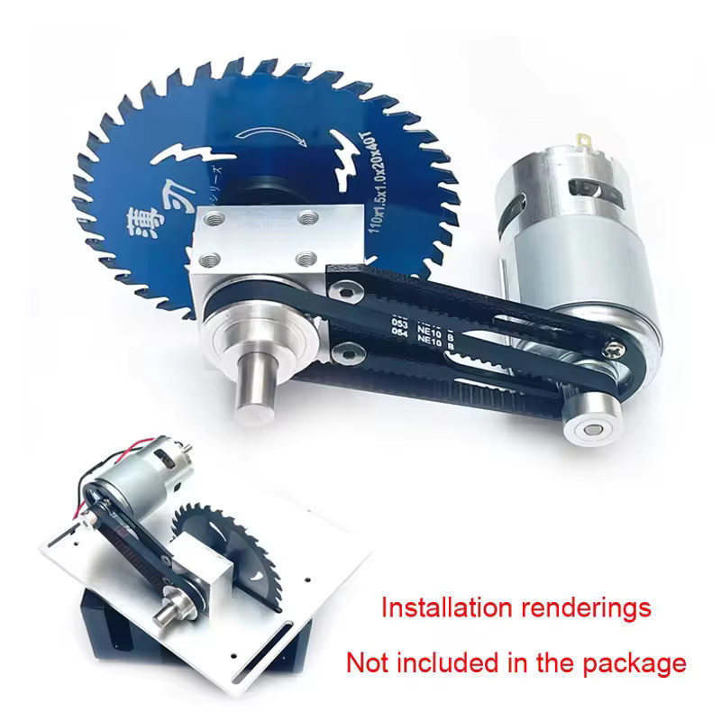 Mini Tischkreissäge Spindel mit 895 Motor und Kugellager in Silber für DIY Holzbearbeitung - Bild 3