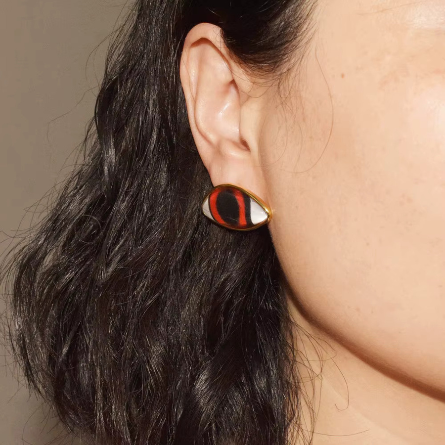 Nunqiao Ohrstecker, Resin-Eyes-Stil, Damen - Bild 1