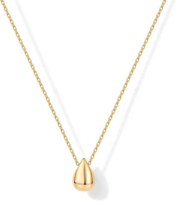 RUIYI Halskette mit Anhänger, 14 Karat vergoldeter Edelstahl, Wassertropfen, Damen, Mädchen - Bild 1