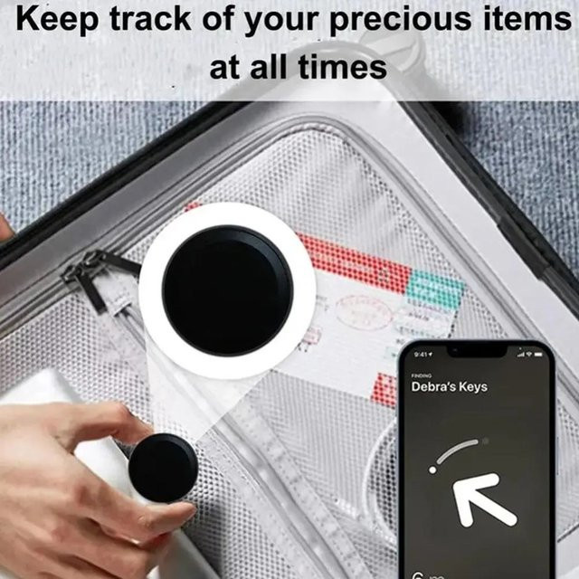 2er-Set wasserdichte und stoßfeste Schutzhüllen für Apple AirTag GPS Tracker in Schwarz - Bild 1