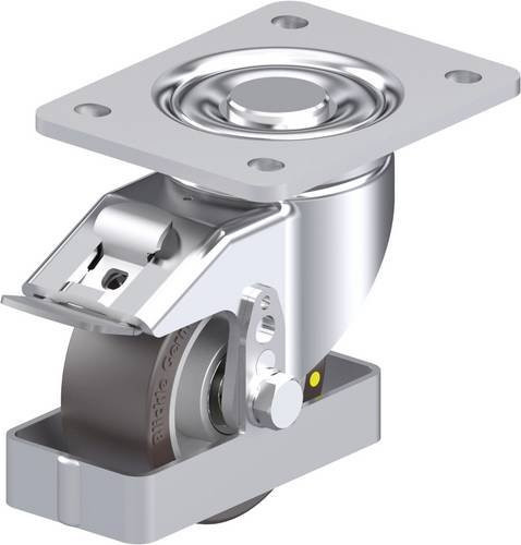 Blickle Stahlblech-Lenkrolle LH-ALST 100K-3-FI-AS-FS in Silber, Rad-Durchmesser: 100 mm, Tragfähigkeit: 320 kg - Bild 1