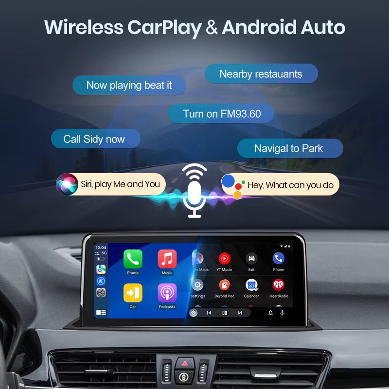 Junsun Multimedia Player mit Linux System für BMW X1 F48 und X2 F49 (2013-2020) inklusive Wireless CarPlay, Android Auto und Bluetooth in Schwarz - Bild 3