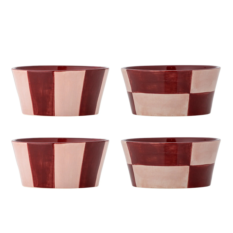Bloomingville Schalenset Floki aus rosa Steingut, 4-teilig - Bild 1