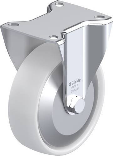 Blickle Bockrolle BK-PO 125G-1-FA in Weiß mit 125 mm Rad-Durchmesser und 300 kg Tragfähigkeit - Bild 1