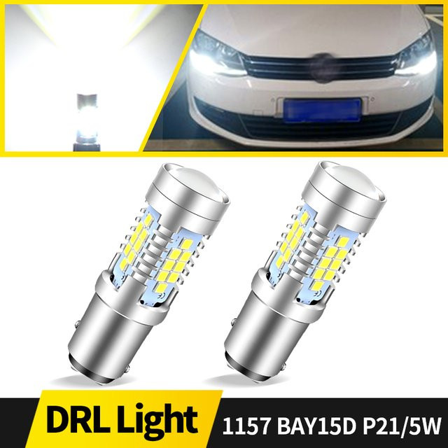 APMATAUTO 2er Set LED-Lampen 1157 BAY15D P21W/5W 7528 12499 in Weiß und Silber für Autolichter, Bremslichter, Nebelscheinwerfer, Rückfahrscheinwerfer und DRL - Bild 1