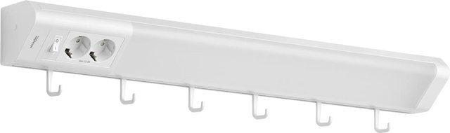 Oktaplex Talin LED Unterbauleuchte für die Küche in Weiß mit integrierter Steckdose, Warmweiß 3000K, Breite: 76 cm - Bild 1