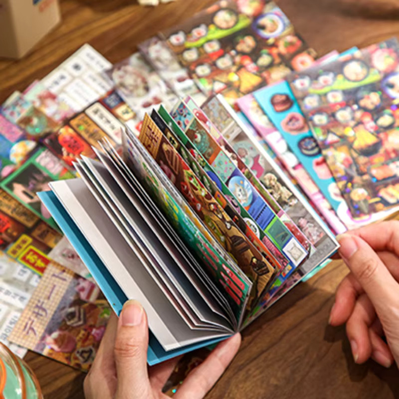 Mr. Paper Retro-Schneideaufkleber aus PET mit Cartoon-Motiven, 20 Blatt, Mehrfarbig - Bild 2