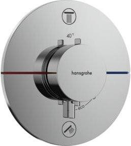Hansgrohe Thermostat ShowerSelect Comfort S UP Duschset mit 2 Anschlüssen und Sicherheitsstopp in Chrom - Bild 1