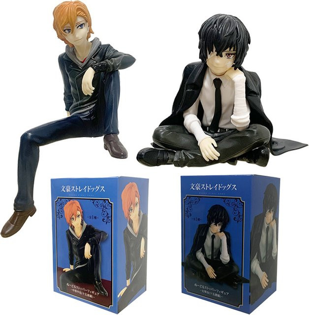 Bandai Bungo Stray Dogs Dazai Osamu und Nakahara Chuuya Actionfiguren, 2-teiliges Set, Kunststoff, bunt - Bild 1