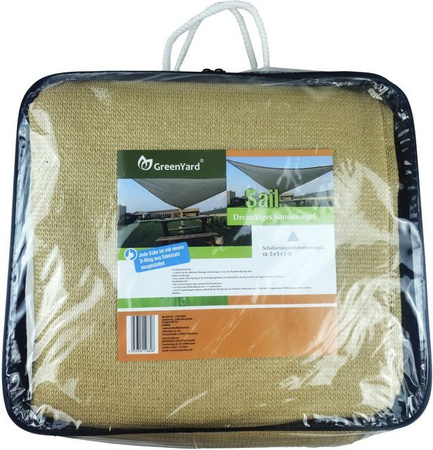 GreenYard Schattierungsnetz Sonnensegel aus grünem PE-Gewebe, B/T/H: 5 x 5 x 5 m