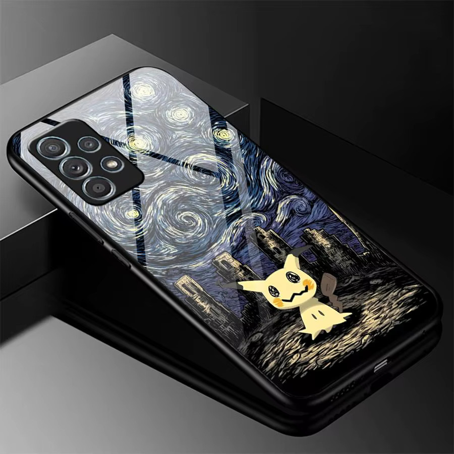 Lustige Pokemon Glas-Hülle für Samsung Galaxy A-Serie in Transparent und Multicolour - Bild 2