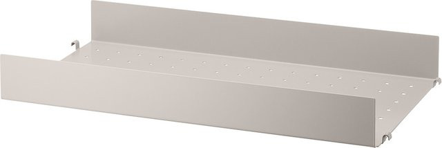 String Regalboden Metall mit hoher Kante beige B: 58 cm, T: 30 cm - Bild 1