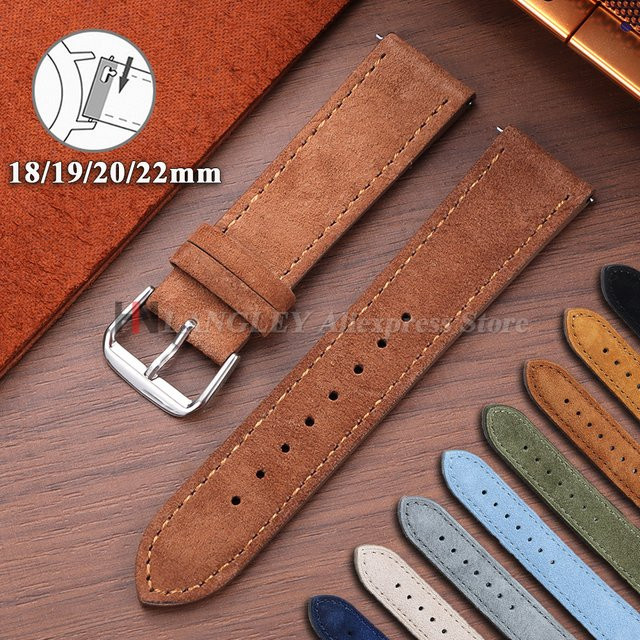 langley Uhrenarmband Wildleder-Rindsleder, braun, Unisex - Bild 1