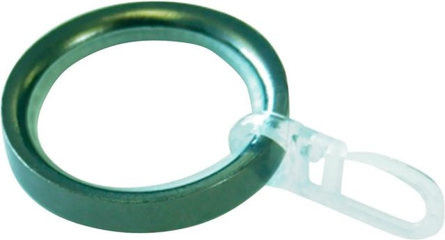 Gardinia Memphis Vorhangringe mit Gleiteinlage in Edelstahloptik, 10er Pack, Silber - Bild 1