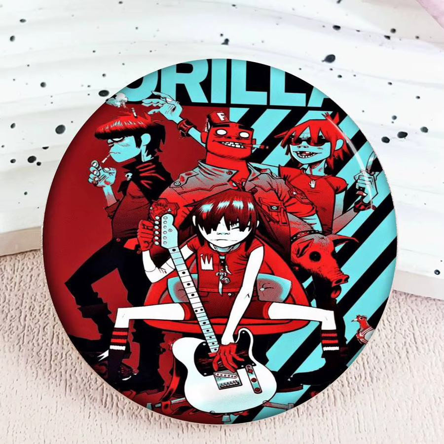 Brosche Retro Gorillaz Musik Drucke Tiere, Bunt - Bild 5