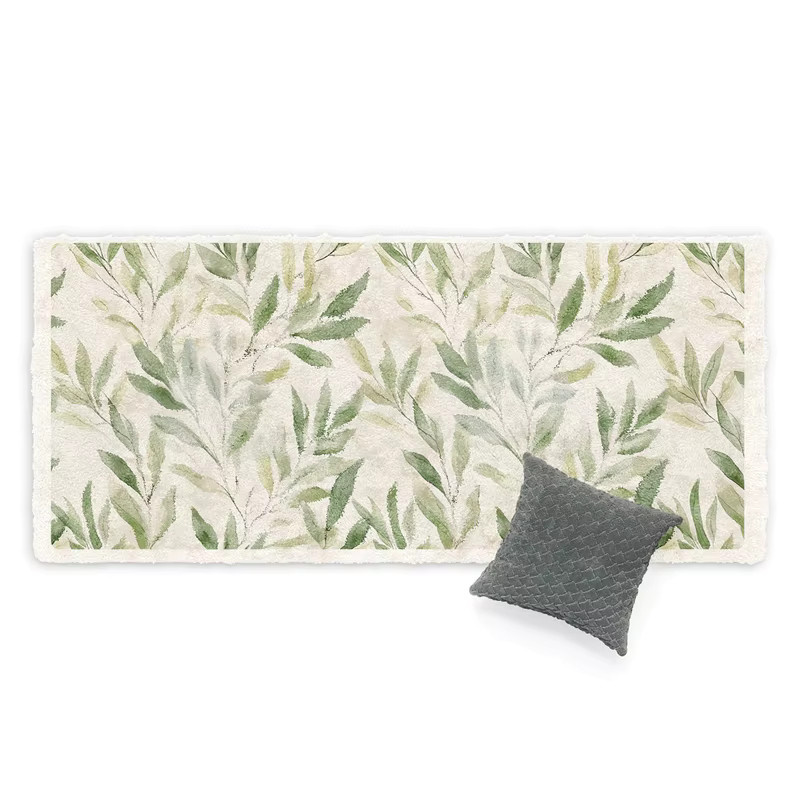 VIKAMA Bodenmatte mit tropischem Blattmuster, modern und floral, B/T: 120 x 50 cm - Bild 2