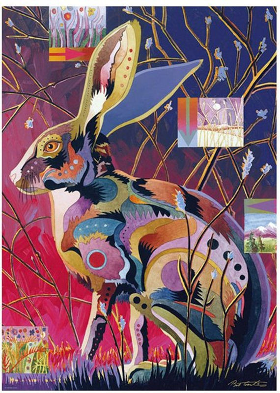 FIYO Diamond Painting DIY Hase Cartoon Stickerei Set, mehrfarbig, B/H: 30 x 20 cm - Bild 1